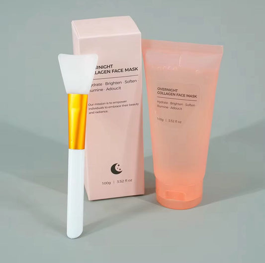 🌙 Masque Visage Collagène de Nuit – Hydratation, Éclat & Fermeté