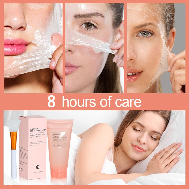🌙 Masque Visage Collagène de Nuit – Hydratation, Éclat & Fermeté